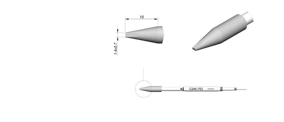 C245753 - Pure nickel tip for HMP soldering